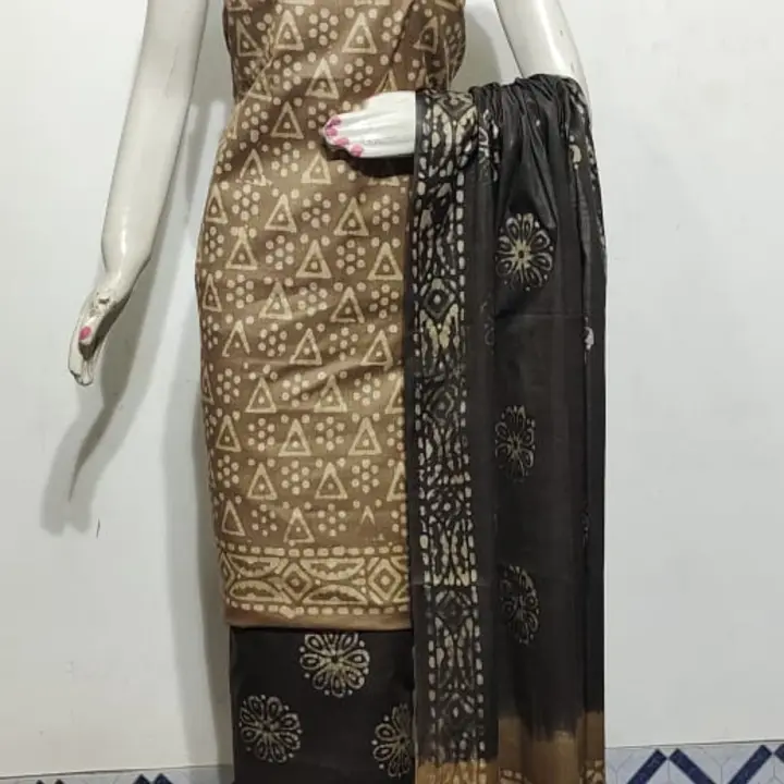 Dupion salab batik printed suit  uploaded by SAAD CREATIONS on 3/2/2023