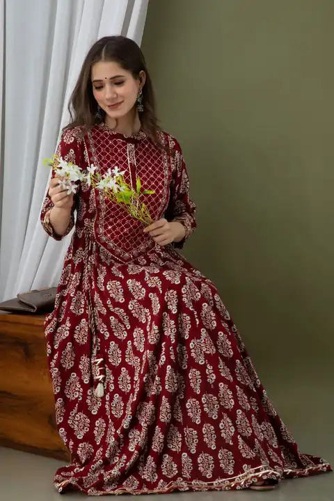 Embroidery work gown collection  uploaded by FASHION MART on 5/22/2024