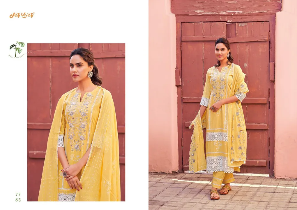 Post image Cotton embroidered suit &amp; dupata cotton suit available 
Price..2350