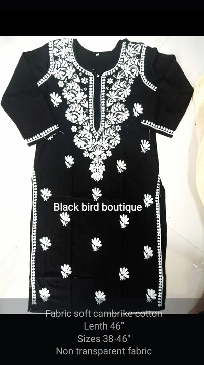 Lucknow's chicken kurta uploaded by Black bird boutique on 3/2/2023