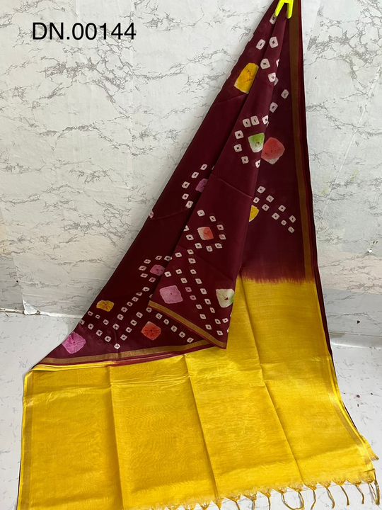 Kota silks hand bandni print sarees  uploaded by M S handloom  on 3/2/2023