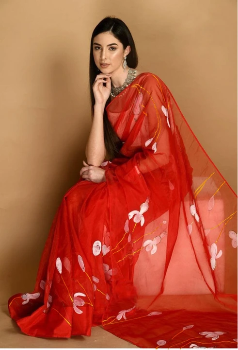 Organza silk digital print saree  uploaded by Ramiv vastra on 3/3/2023
