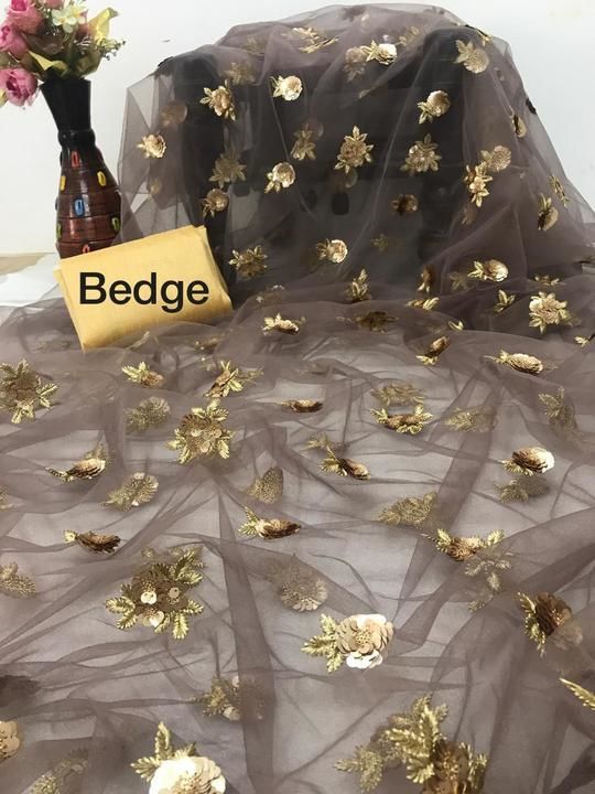 *Soft havey mono net with sandwich SEQUNCE embroidery WORK sarees*  uploaded by business on 2/24/2021