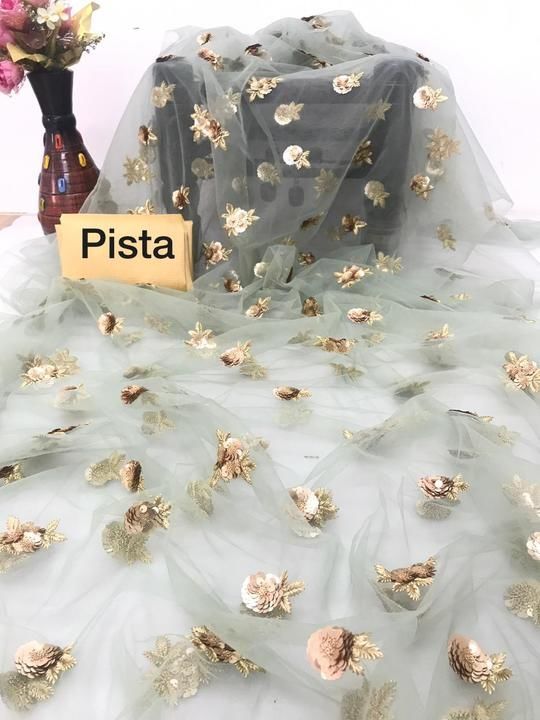 *Soft havey mono net with sandwich SEQUNCE embroidery WORK sarees*  uploaded by business on 2/24/2021