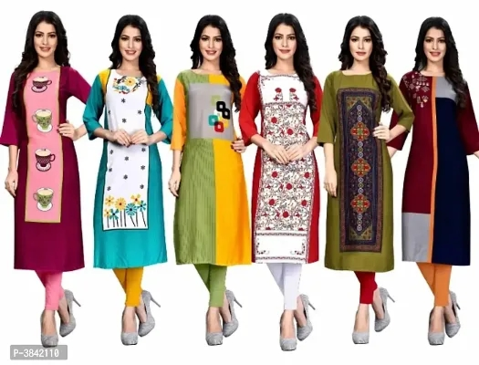 Women's Printed Crepe Straight Kurta (Pack Of 6)

Size: 
S
M
L
XL
2XL
3XL
4XL

 Color:  Multicoloure uploaded by Digital marketing shop on 3/3/2023
