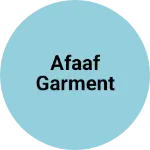 Business logo of Afaaf garment