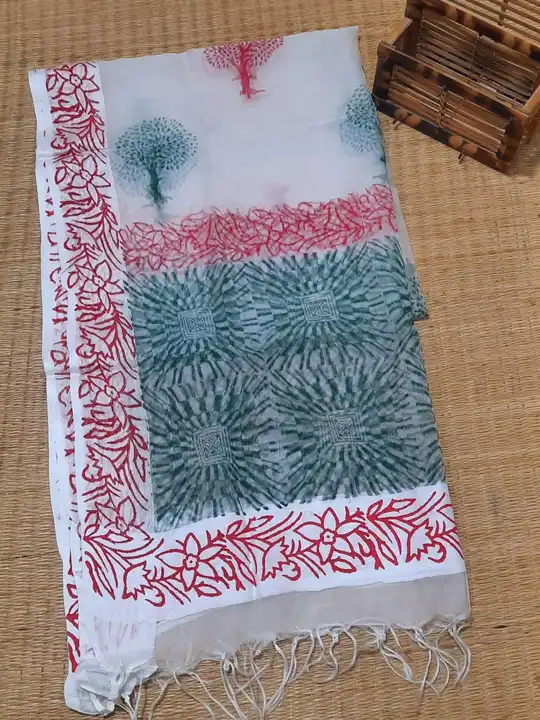 Organza print dupatta uploaded by Queen Silk on 3/3/2023