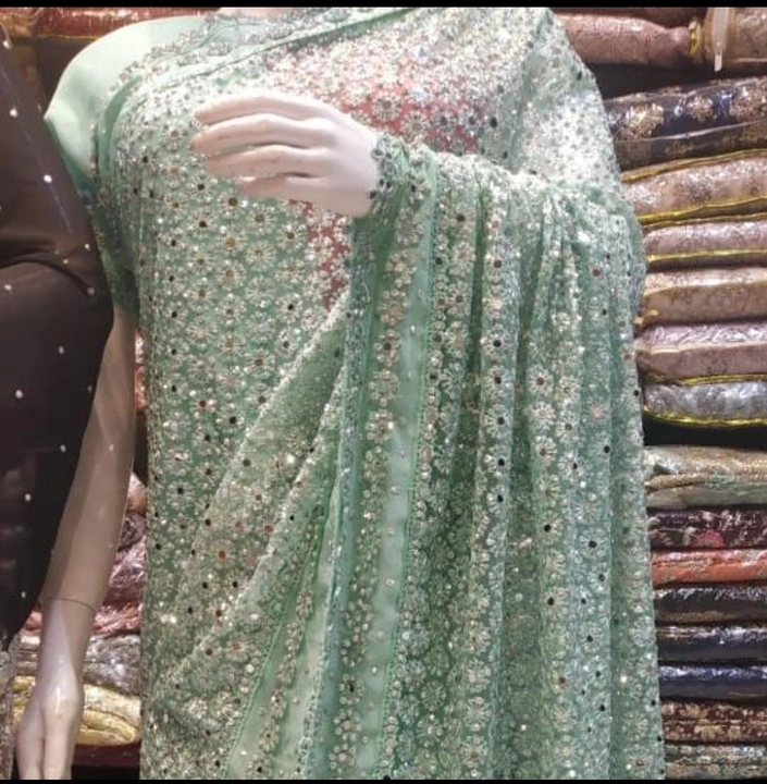 Hand work saree wholesale price diamond work uploaded by Apna clothes shop on 3/3/2023