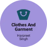Business logo of Clothes and garment