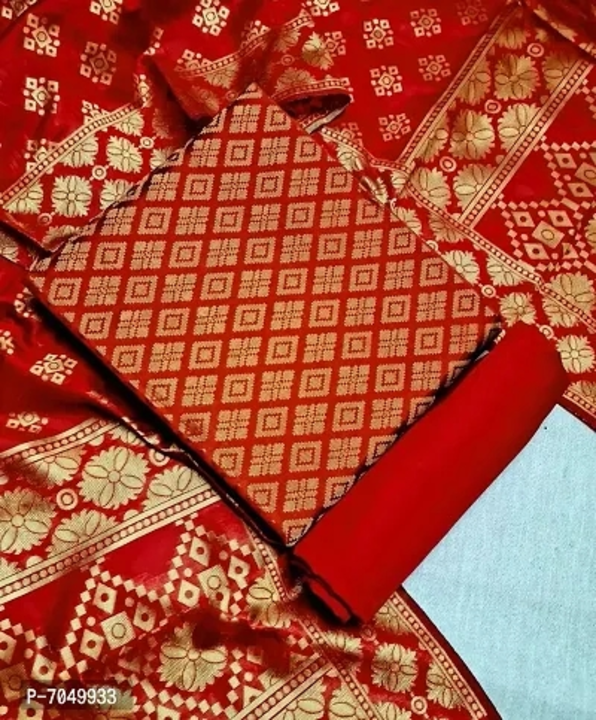 Trendy Jacquar UN-Stitched Salwar Suit With Banarasi Dupatta

 Color:  Multicoloured

 Fabric:  Bana uploaded by Digital marketing shop on 3/3/2023