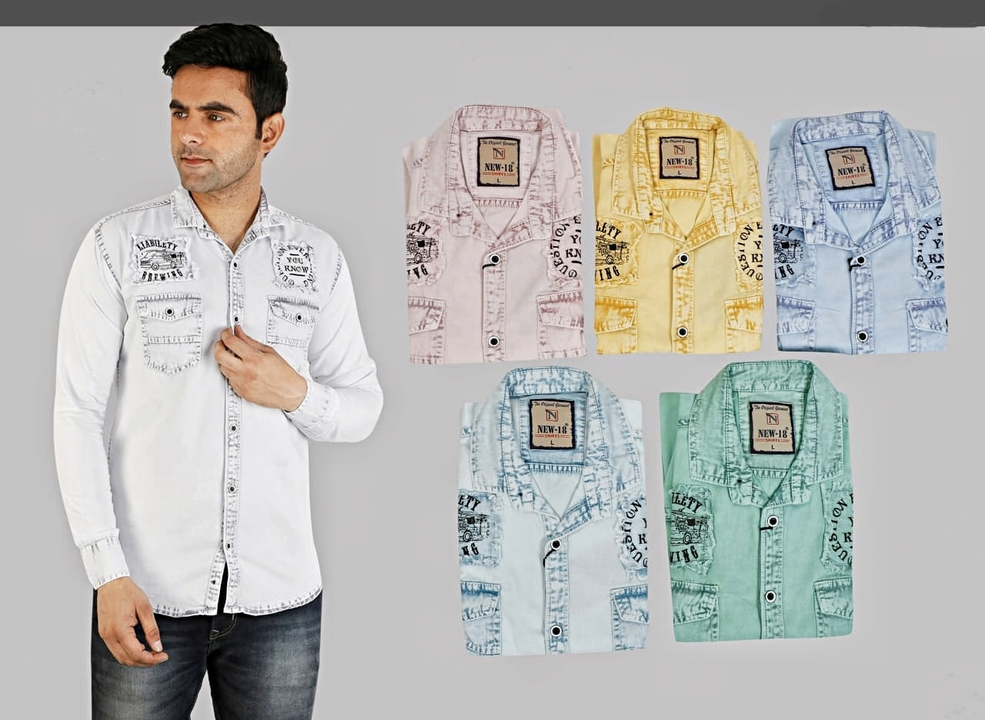 Heavy Cotton Double Pocket RFD Shirt For Men uploaded by Shiv Chawla Garments on 3/3/2023
