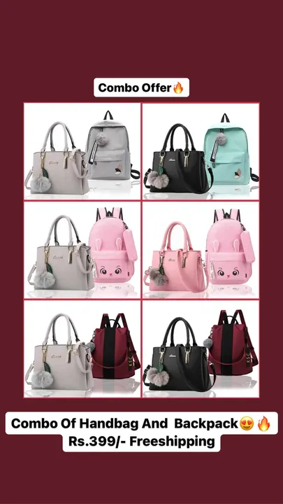 Handbags  uploaded by SIRI SHOPPING MALL on 3/3/2023
