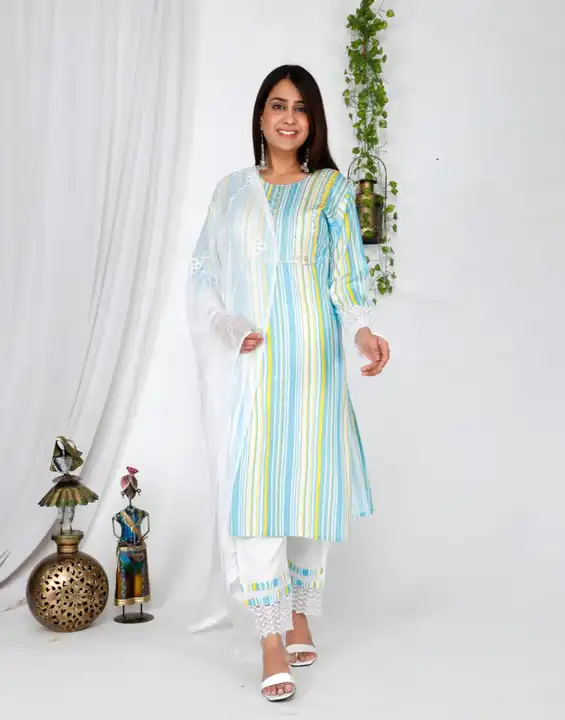 *❤️special summer*

*Febric cotton kurti with pent_with Rayon embroiderd dupatta* 

*Available Size: uploaded by JAIPURI FASHION HUB on 3/3/2023
