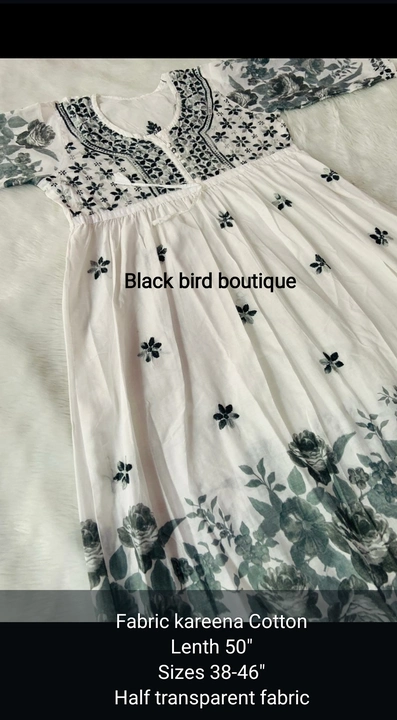 Lucknows chicken kurta  uploaded by Black bird boutique on 5/30/2024