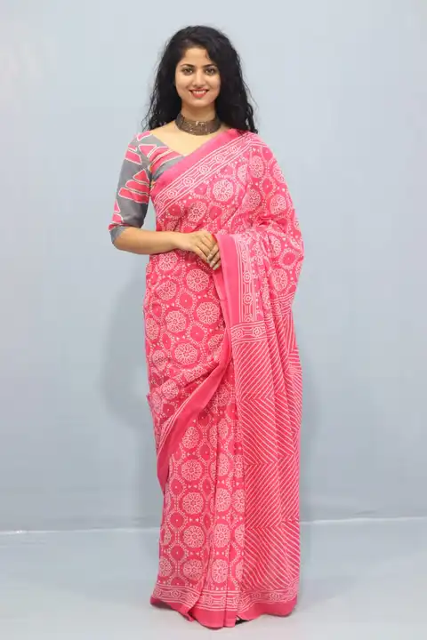 Cotton sarees uploaded by Manshu print on 3/3/2023