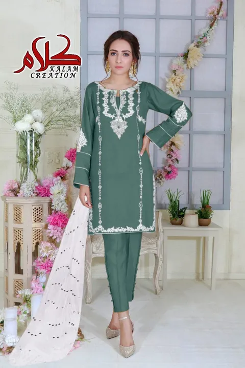 💞🌟 *KALAM CREATION Now launching New Design With New Colours…Kurti With Pant  & Duptta......*🌟💞
 uploaded by Aanvi fab on 3/3/2023