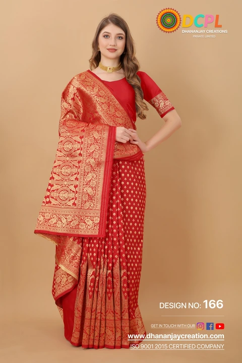 Beautiful saree with blouse piece  uploaded by Dhananjay Creations Pvt Ltd. on 3/3/2023