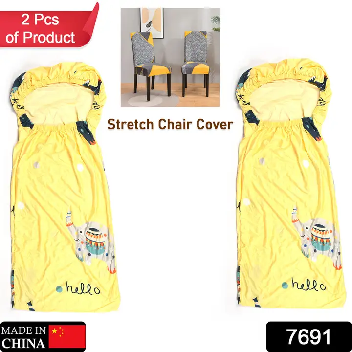 7691 Elastic Chair Cover Dining Chair Covers Set of 2 Stretchable , Washable Cover For Homes Chair U uploaded by DeoDap on 3/3/2023