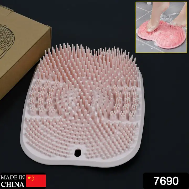 7690 Shower Foot & Back Scrubber, Massage Pad, Scrubber, Silicone Bath Massage Cushion Brush with Su uploaded by DeoDap on 3/3/2023