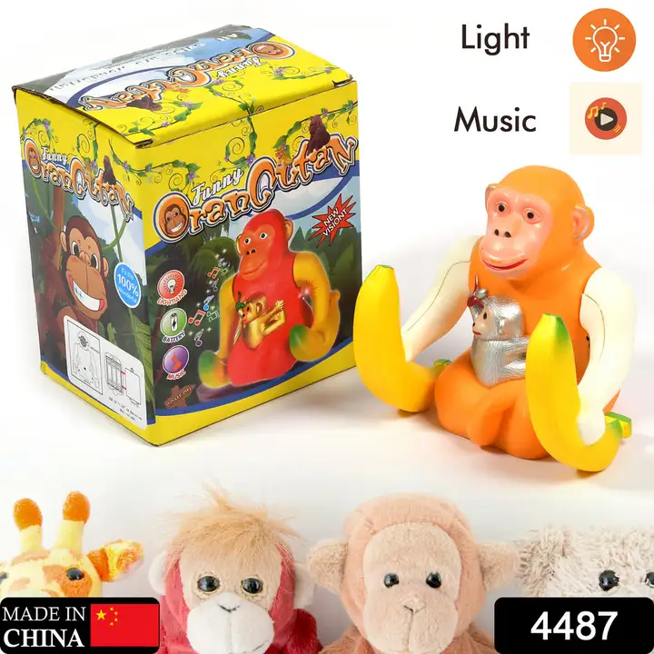 4487 Funny Banana Monkey Musical Light Jumping Skipping Funny Gift Toy for Kids uploaded by DeoDap on 3/3/2023