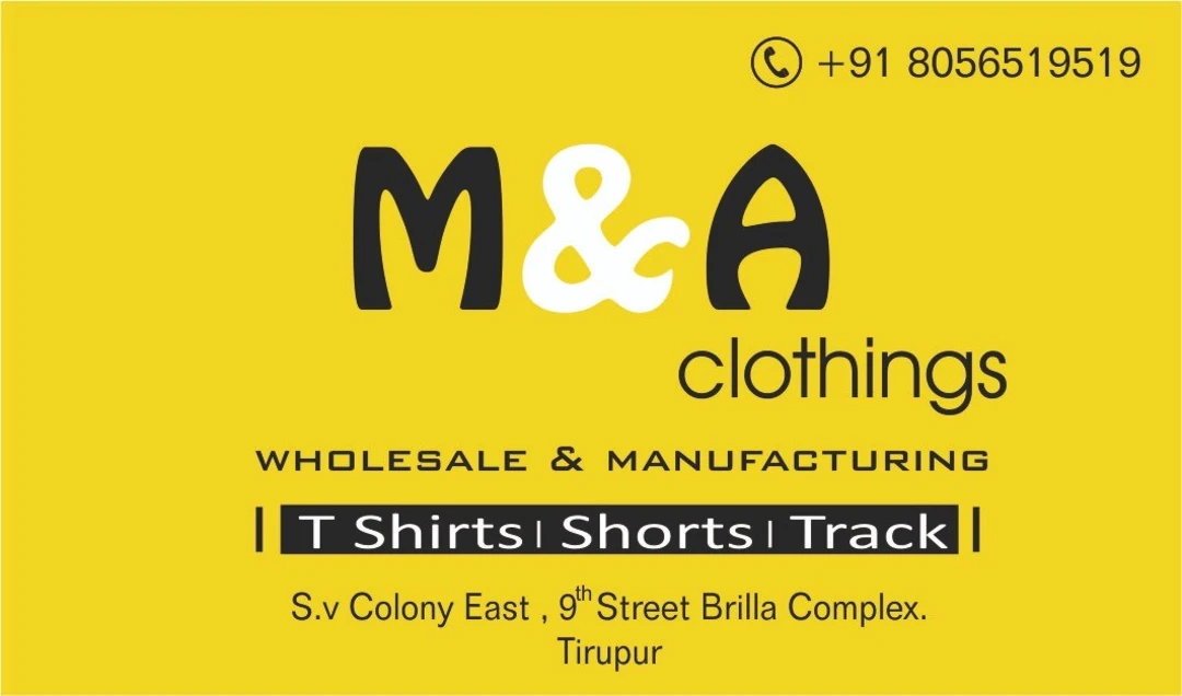 Visiting card store images of M&A CLOTHING