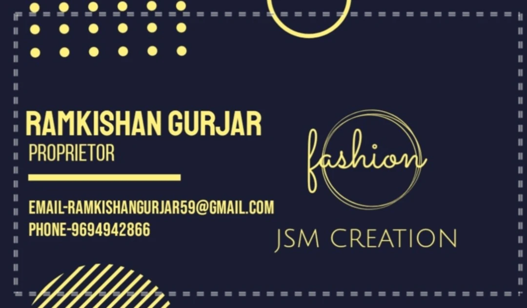 Visiting card store images of JSM CREATION