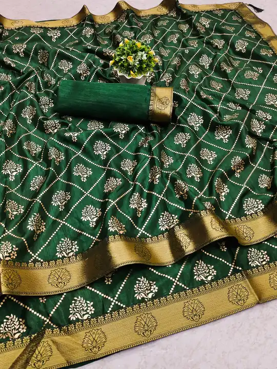 Rajwadi patola dolla silk foil print saree  uploaded by business on 3/3/2023