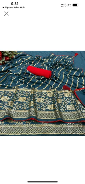 Dolla silk foile print saree  uploaded by Ruhi creation on 3/3/2023