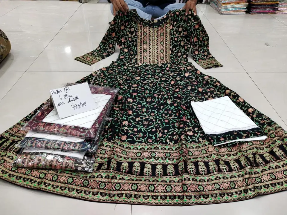 Top with dupatta reyon fab L/size  uploaded by business on 3/3/2023