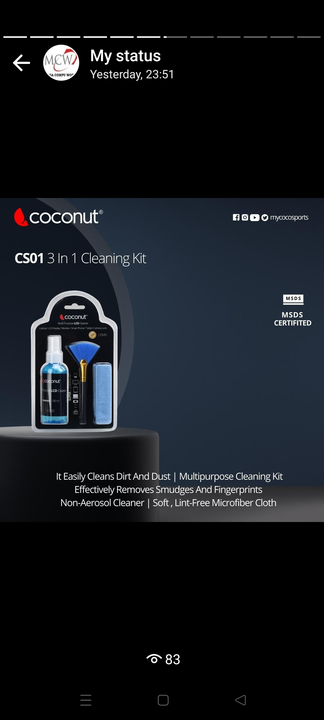 Coconut cleaning gel uploaded by business on 3/3/2023