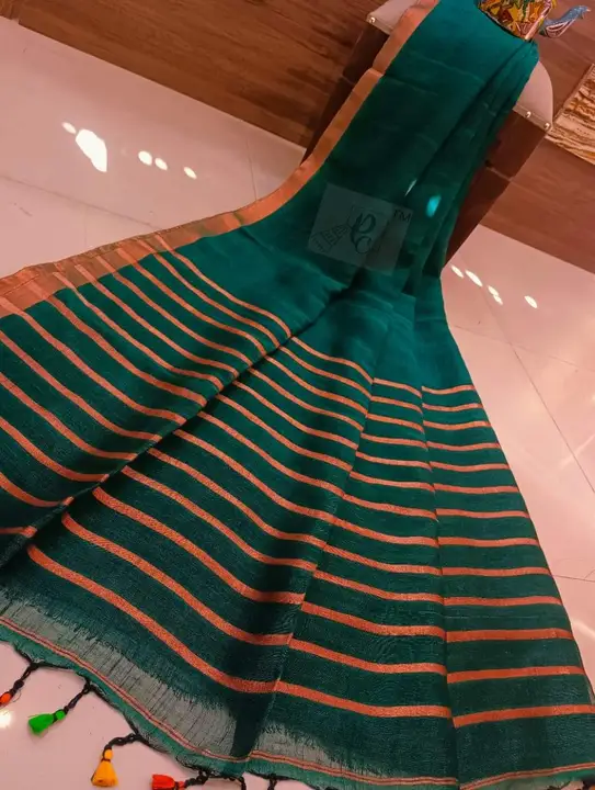 Post image Bengal linen by linen saree with bp... High demanding, wholesale price.