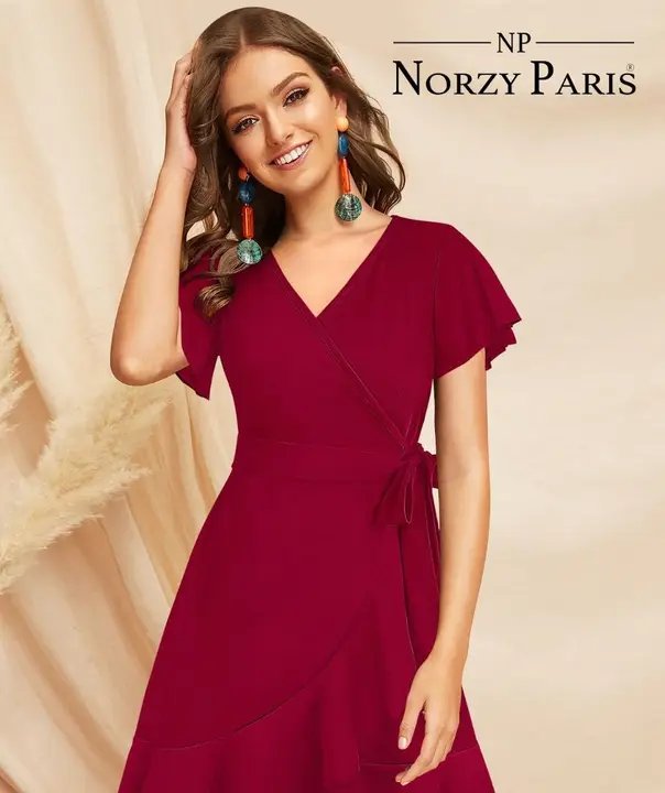 💃🏼 *New Exclusive Designer Dress* 💃🏼

*NORZY PARIS Designer Dress*
       
*SKU:*   NP 1442 Maro uploaded by business on 3/3/2023
