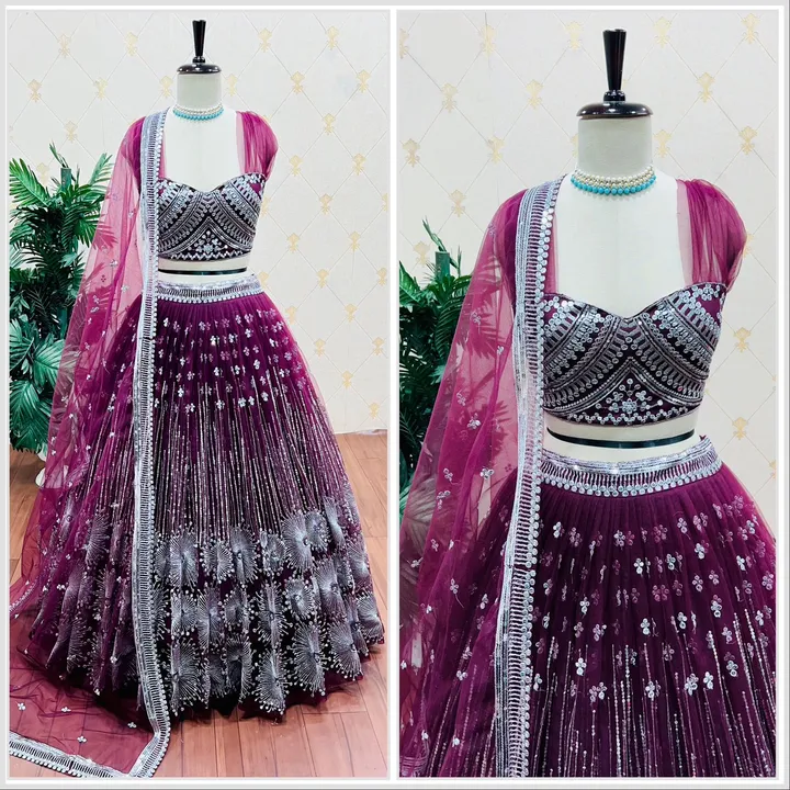 Post image 💃👚*Presenting New  Đěsigner Siqwans Lehenga -Choli With Dupatt Set New*👚💃

💃*Lehenga Fabric *: Soft Butter Fly Net With Heavy 5mm Siqwans Embroidery Work With 
(*Can-Can With Canvas-Patta*)With 
(*Full-Stiche*)
💃*Lehenga Flair:* 3 mtr
💃*Lehenga Inner :* Micro Cotton
💃*Lehenga Length :* 42-43 Inche

💃👚*Choli  Fabric:* Soft Butter Fly Net With 5mm Siqwans Embroidery Work With 
*(Full-Stiched*) 
💃*Choli Iner*.:Heavy micro Cotton
💃*Choli Size*:Xl-42 Up to Free Size 

💃👚*Dupatta Fabric :* Soft Butter Fly Net With 5mm Siqwans Emrodery Work With Full-Stiched

⚖️ *Weight*    : 900 gm

💃*# Free Size Full-stiched Lehenga With  Full-Stiched Choli With Dupatta Set*💃

💸*RATE :-1399/-*💸

💃*One Level Up*💃
💃*A One Quality*💃