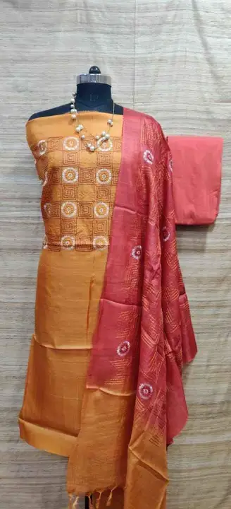 Katan silk embroidery work suits  uploaded by M S handloom  on 3/3/2023