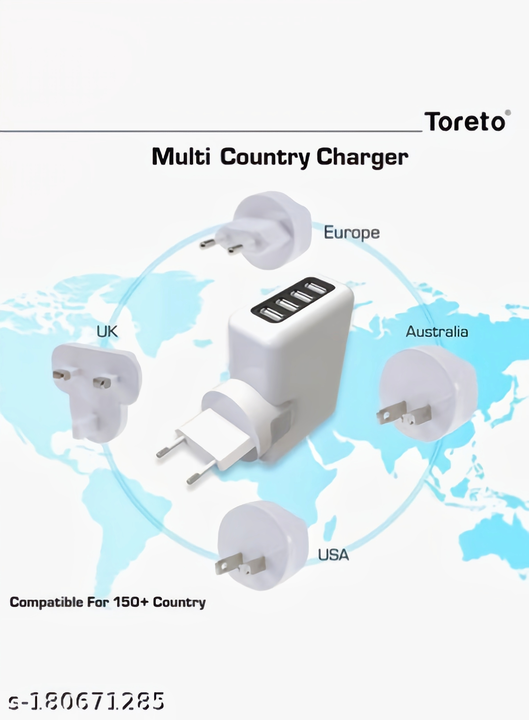 Toreto Unicharge 4.8A Desktop USB Turbo Charger Hub (White, TOR-504) uploaded by Happy Enterprise on 3/4/2023