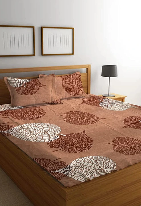 Gold 1+2 = 1 PC Bedsheets 90x100 & 2 PC  Pillow Cover 18x28 uploaded by Shark Home Elegance on 3/4/2023