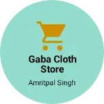 Business logo of GABA CLOTH STORE