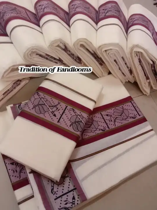 Kerela sarees setmundus uploaded by Maari Amman Textile on 3/4/2023
