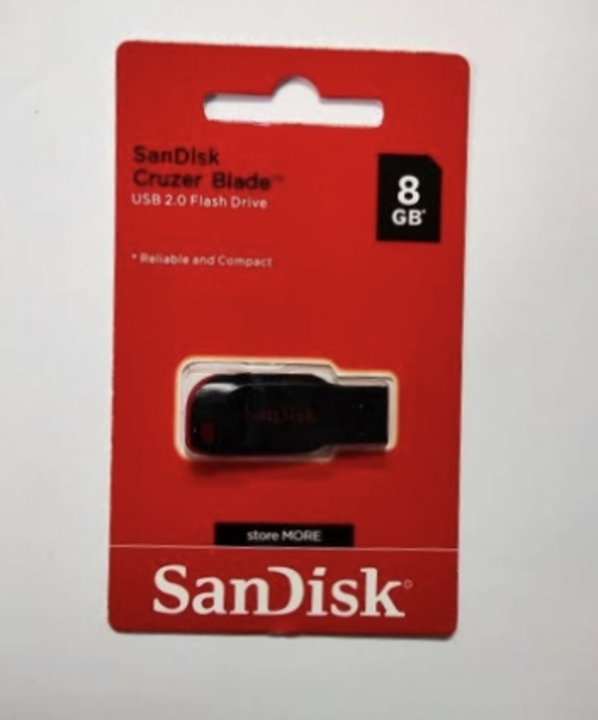 SanDisk pendrive 8 GB with 1 year warranty  uploaded by P3 STORS on 5/31/2024