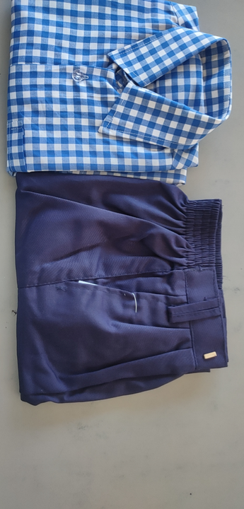 check shirt navy pant uploaded by business on 3/4/2023