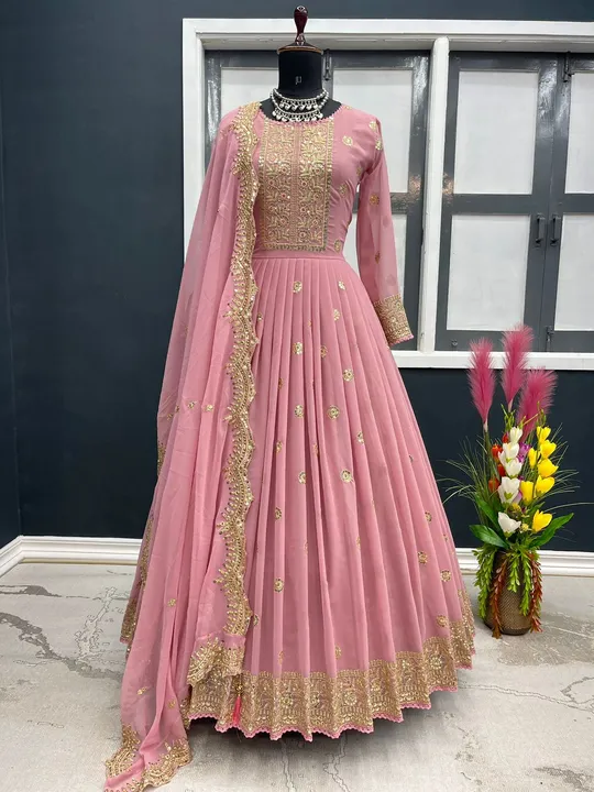 Party Wear Gowns duppata  uploaded by BULK UNSET PCS DEALERS SUPPLIER  on 3/4/2023