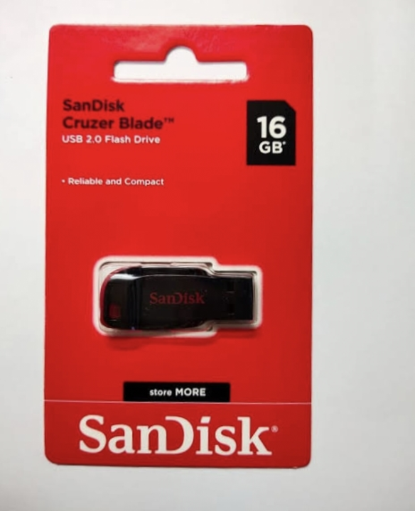 SanDisk 16 GB pendrive with 1 year warranty  uploaded by P3 STORS on 6/1/2024