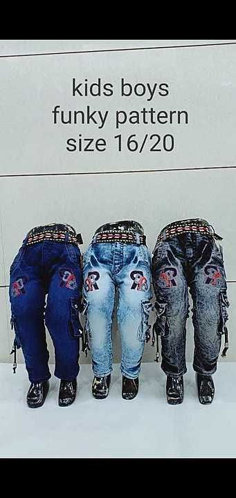 Post image Hey! Checkout my new collection called Kids boys funky pattern jeans 16/20.