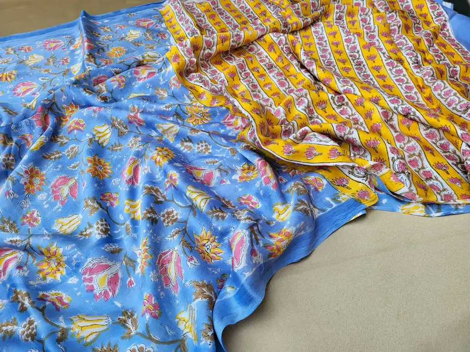 Modal silk saree uploaded by Bagru Hand Block Print Jaipur on 3/4/2023