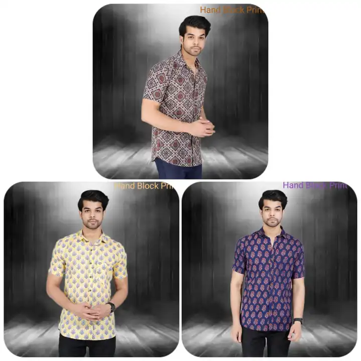 Post image 🌷🌷NEW ARRIVEL🌷🌷
----------------------------------------------
🥼 *Grab* This Wonderful Collection🥼🥼

👔BAGRU ❄️ *HAND BLOCK*❄️
PRINTED COTTON👕 *HALF SLEEVES SHIRT*👕 FOR *MEN'S*👔
----------------------------------------------
👕Shirt:~ *Half sleeves*
🤚Design:~ *Hand Made*
🌷Print:~ *Pure Hand Block*
🌷Colour and Dye:~ *100%Natural*
----------------------------------------------
🌷Fabric:~*Export Quality* 100% Soft Cotton Fabric
🌷Fabric Quality:~*Super*

🌷Design:~*Rajasthani Traditional*
----------------------------------------------
🌷Avl Size:👇 
L/40,     XL/42,    XXL/44
----------------------------------------------
🌹🌹Bagru Price:~ 500+ship