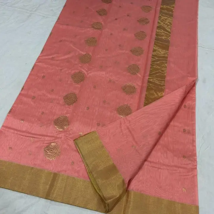 Pure handwoven traditional chanderi saree uploaded by Virasat handloom chanderi on 3/4/2023