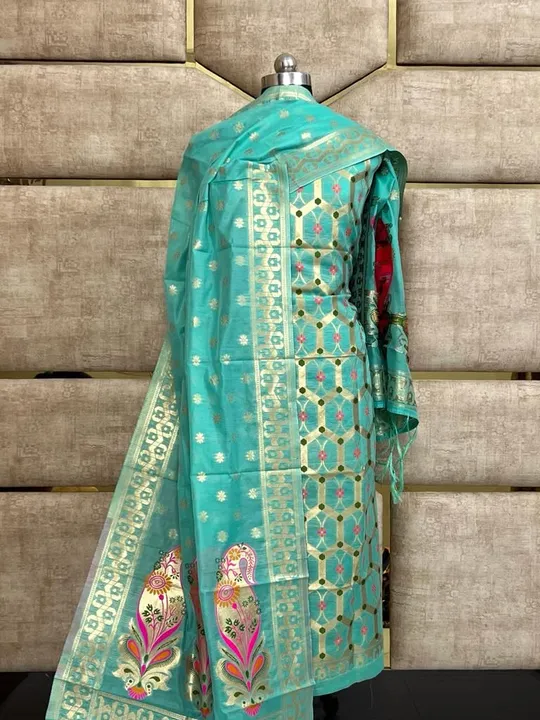 Banarasi suit  uploaded by Z i silk fabrics on 3/4/2023