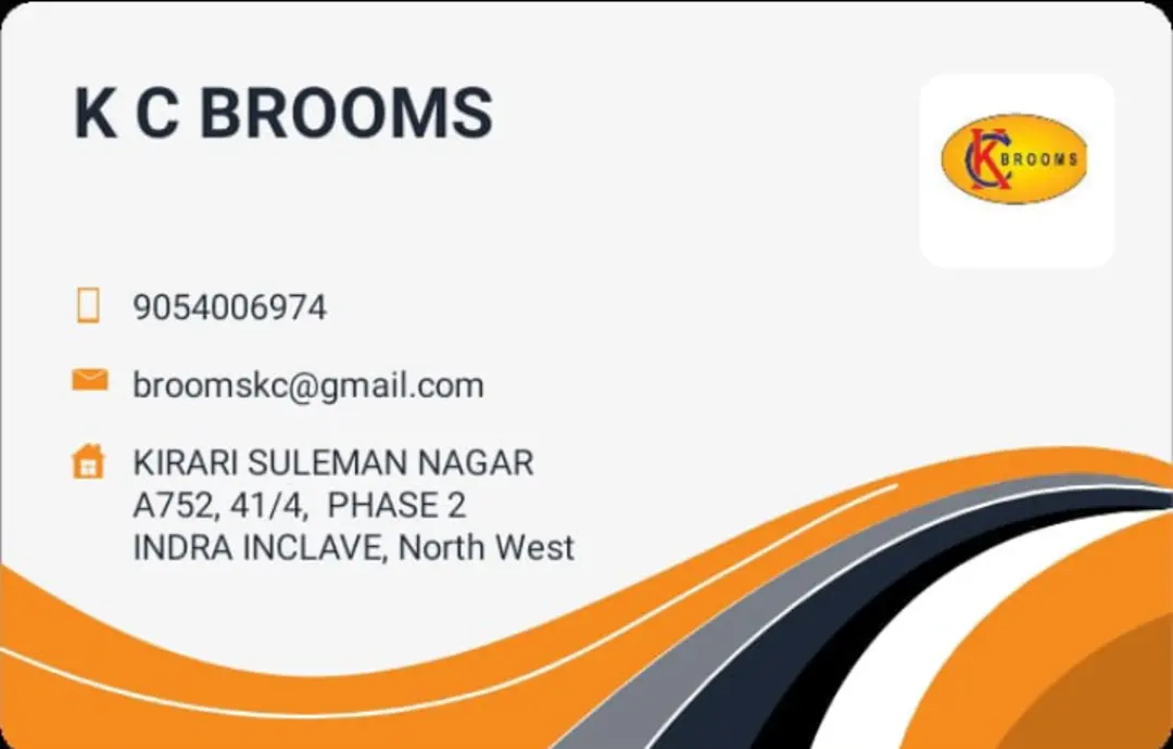 Visiting card store images of K c brooms