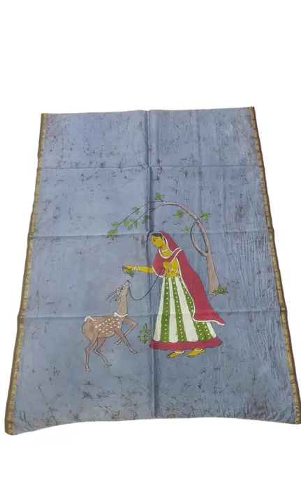 Maheshwari silk duppata multy colour in cracks figure work uploaded by Amina batik print on 3/4/2023