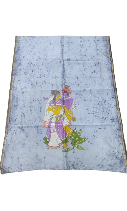 Maheshwari silk duppata multy colour in cracks n figure work uploaded by Amina batik print on 5/22/2024
